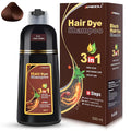 IIIMEIDU Hair Dye Shampoo 3 in 1 for Gray Hair, Herbal Ingredients Shampoo Dark Coffee Hair Dye for Women Men, Grey Coverage 500ml