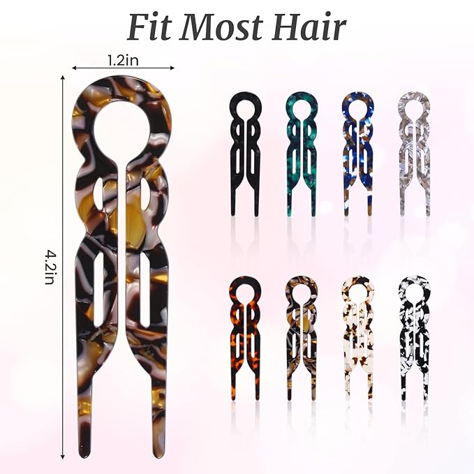8 Pcs French Hair Pins for Women French Hair Clips Elegant Design Accessories Suitable for Christmas Valentines Wedding Birthday Thanksgiving Hairpin Gifts (Set B)