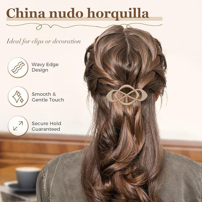 4 Pack Vintage French Barrette Hair Clips, 2025 New Hair Accessories for Women, Strong Hold No Slip Styling (Style D)