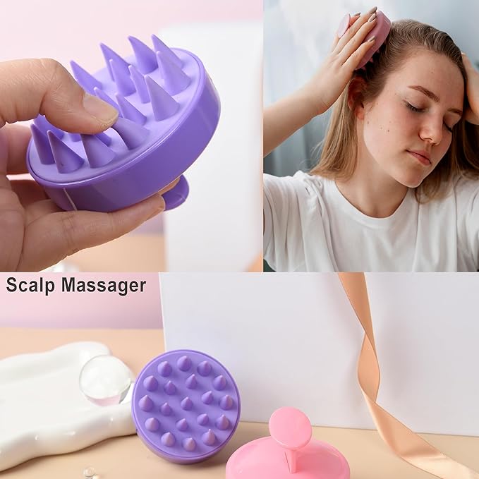 12 Pcs Hair Brush Set with Hair Spray Bottle for Toddlers, Women, Detangling Brush for Wet Dry Curly Hair, Edge Bristles Wide Tooth Rat Tail Combs for Baby Girls (pink)