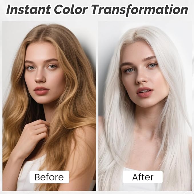 White Temporary Hair Color Spray, SOVONCARE Natural Hair Wax Dye Spray for Kids Halloween, Christmas Party, Cosplay -On 1-Day Washable 120ML