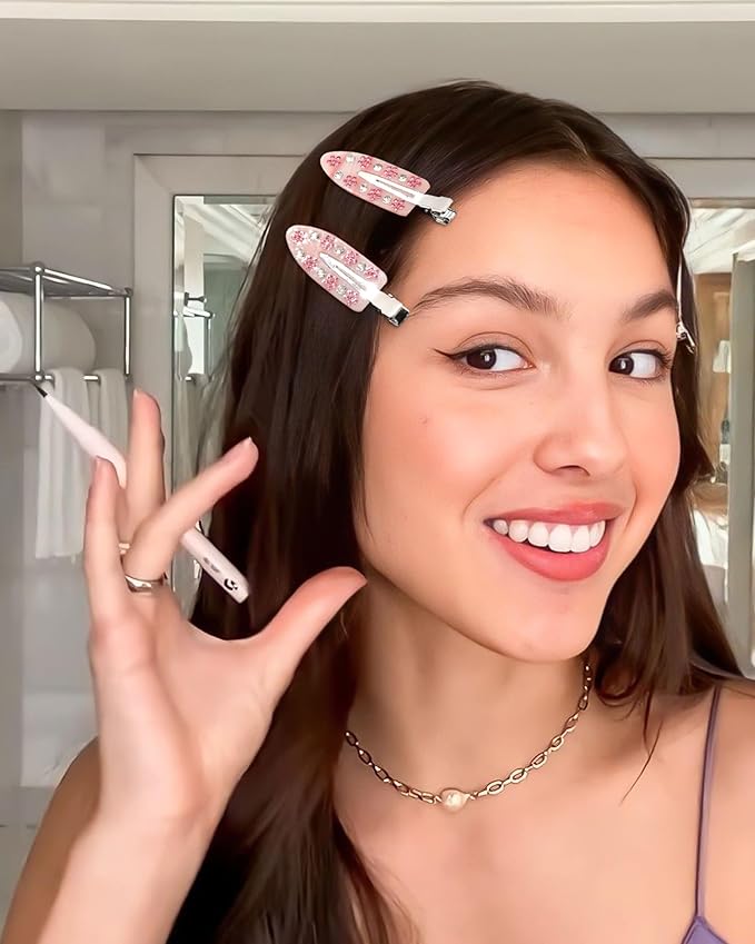 HAIMEIKANG 6 PCs Acrylic Creaseless Hair Clips for Women - No Crease No Bend Hair Clip Makeup Bangs Clips for Women and Girls Flat Hair Clips for Hair Styling