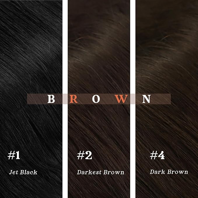 Ve Sunny Clip in Hair Extensions Real Human Hair Dark Brown Hair Extensions Clip ins 14Inch Human Hair Clip in Extensions 100g