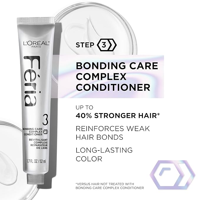 L’Oreal Paris Feria Toner, Long Lasting Anti-Brass Hair Toner for Brunettes, Vegan and Ammonia-Free Hair Care Formula, Iced Brunette, 1 Kit