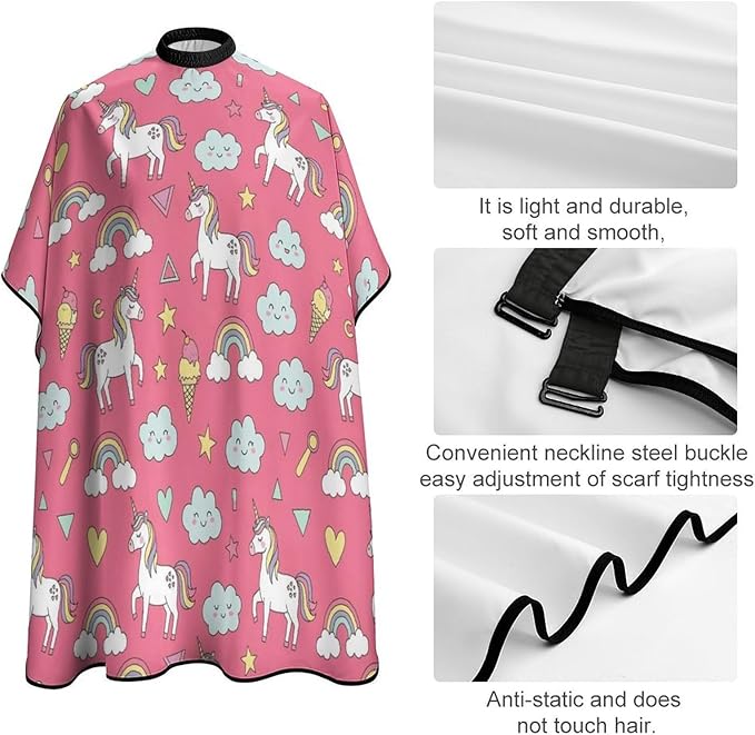 Professional Anti Static Hair Cutting Cape with Elastic Buckle, Waterproof Salon Cape for Coloring/Perming/Styling