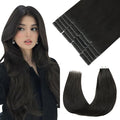 Pinkpearl Invisible Tape in Hair Extensions Human Hair, 20pcs 18inch 50g #2 Dark Brown Injection Tape in Extensions Real Remy Straight Seamless Silky Human Hair Injected