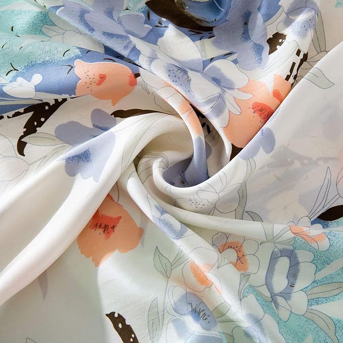 SLPBABY Silk Pillowcase for Hair and Skin with Hidden Zipper Print (Queen, Pattern11)