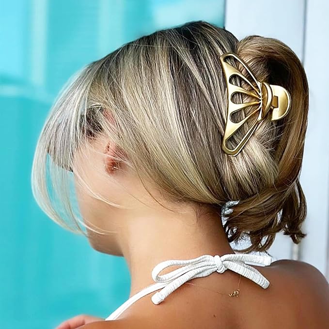 Camila Paris CP3055 2PK French Hair Clip for Women Thick Hair for Long Curly Wavy Hair, Girls Hair Claw Clips Fashion Styling Hair Accessories for Women, Strong Hold No Slip Grip, Made in France