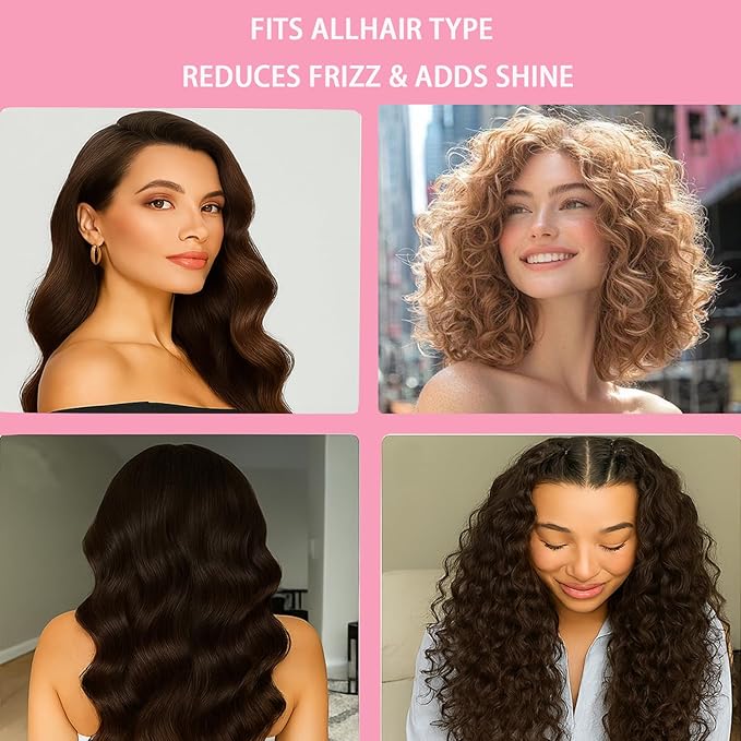 Curl Defining Brush, Curly Hair Brush for Detangling Shaping and Styling Curly Hair, Vented Candy Brush for Wet or Dry Hair Types for Women and Girl, Defining with Side Gear, Reduces Frizz (Pink)