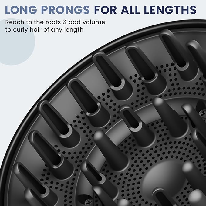 Large Diffuser Attachment for Shark SpeedStyle Hair Dryer, Upgraded Bigger Diffuser for Shark Speed Style Pro/Pro Flex, Dryer Faster and Define Curls Hair, Black