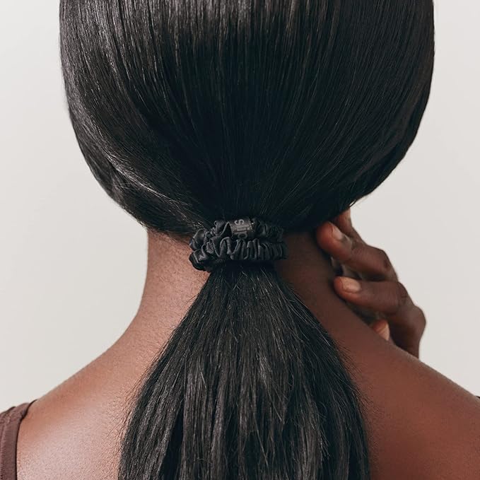 SLIP Amazon Exclusive Skinny Scrunchies: Anti-Crease, Anti-Breakage Slipsilk™ Design Protects Delicate Hair | Includes 3 Pure Silk Scrunchies, Sea