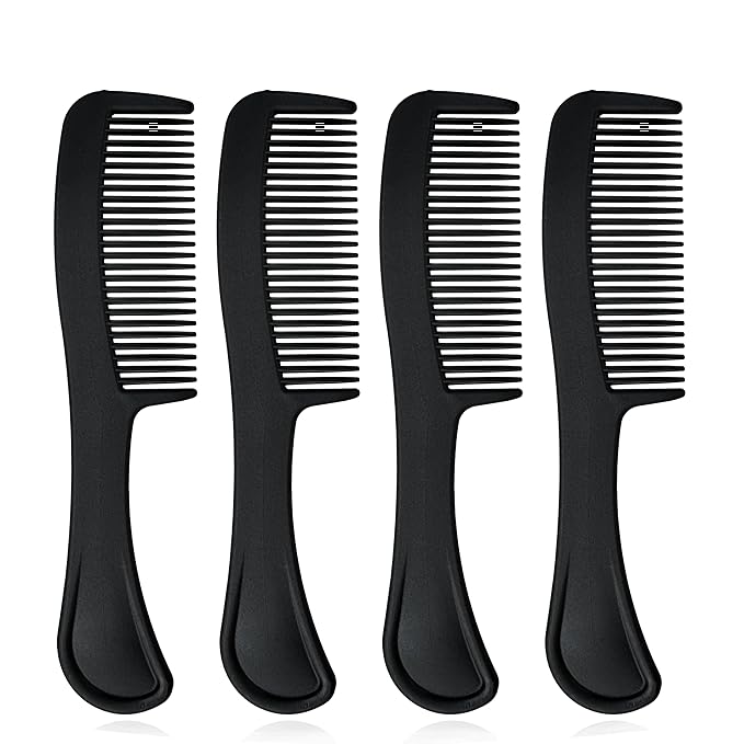 Bulk Hair Combs, Combs Individually Wrapped, Hair Combs in Bulk for Women, Kids, Hotel, Airbnb, Shelter, Homeless, Charity, and Church (Black) (5.9 inches, 150, Count)