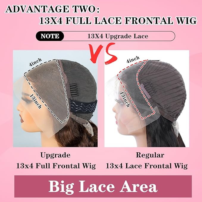 MEIMEI 250% Density HD Full Lace Front Wigs Human Hair Loose Deep Wave Chocolate Brown 15A Grade Real Full Large Lace Space Brown 13x4 Loose Wave Lace Frontal Wigs Human Hair Pre Plucked 34 Inch