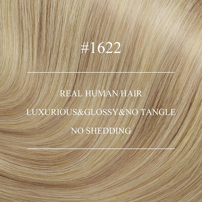 YoungSee Nano Hair Extensions Real Human Hair Blonde Highlight Nano Ring Remy Hair Extension Ash Brown Highlights Golden Blonde Pre Bonded Nano Extensions Silky Straight 16 inch 50g 50s
