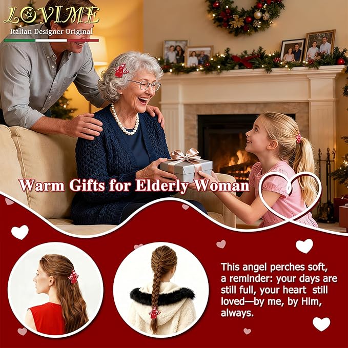 Gifts for Mom Wife Birthday Unique, Premium Acetate French Hair Barrette Clip for Women, Wedding Gift for Mother of the Bride, Christian Warm Gifts CHRISTMAS Stocking Stuffer With Gift Box