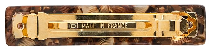 France Luxe Classic Rectangle Barrette - Pavlova Brown