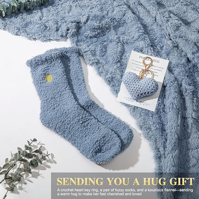 Get Well Gifts for Women Self Care Gifts Basket - Relaxing Spa Care Package After Surgery Thinking of You Birthday Gift - Feel Better Sympathy Gift Set for Her Mom Sister Friend Wife (Blue)