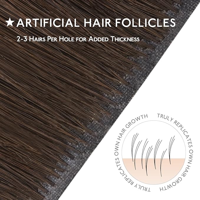 WENNALIFE Invisi Edge & Classic Seamless Clip in Hair Extensions Real Human Hair, 18 Inch 130 7pcs Balayage Chocolate Brown to Caramel Blonde Hair Extensions for Women Invisible Straight Injection