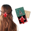 Inspirational Girls, Acetate Hair Clip, Original Italian Designed, To My Daughter Gifts from Mom Dad, Handmade Inspirational Angel Christmas Gift