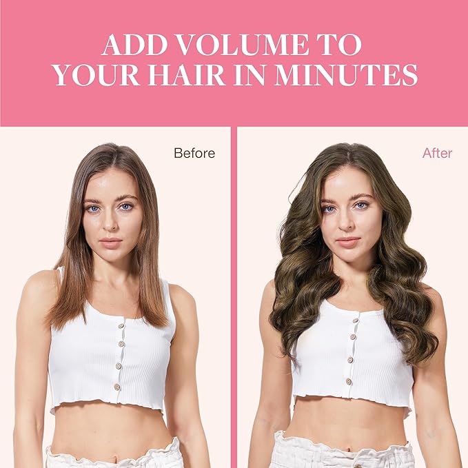 GOO GOO Clip in Hair Extensions Real Human Hair, Remy Human Hair Extensions Clip ins for Women, Natural Human Hair, 22inch 110g 7Pcs, 2C/4E/6C Brown Sugar Swirl Highlights