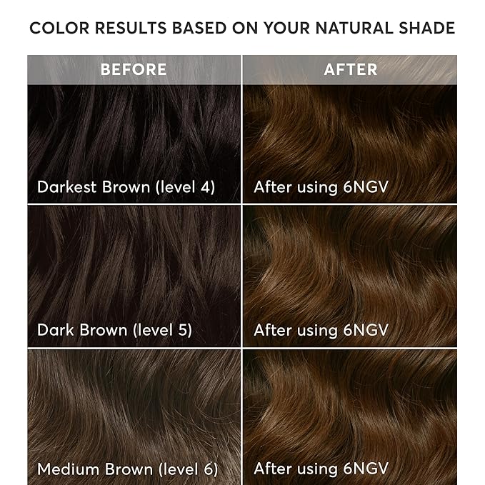 Madison Reed Radiant Hair Color Kit - 6NGV Medium Golden Brown (Tuscany Brown), Dimensional Gray Hair Blending Permanent Hair Dye, PPD-Free & Ammonia-Free, 1 Pack