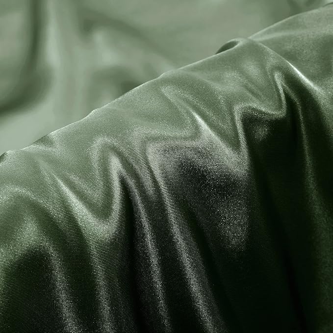 Aormenzy Satin Pillow Cases for Women Standard Size Set of 2, Woodland Green Satin Pillowcase for Hair with Envelope Closure Silky Pillow Covers Wrinkle, Fade Resistant (20x26 Inches)