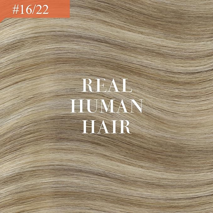 Ve Sunny Hair Extensions Ponytail Real Human Hair 80G Wrap Around Clip in Ponytail Hair Extensions Straight Extensions Human Hair for Women Dark Blonde Highlights Golden Blonde 14inch