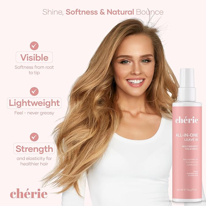 Leave In Conditioner Spray with Macadamia, Flaxseed & Camellia Oil - Lightweight Hair Detangler Spray & Leave In Conditioner for Fine Hair Care for Women & Men - 8.45 fl oz