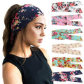DRESHOW 6 PCS Adjustable Headbands for Women Knotted Headbands Elastic Non-Slip Fashion Hair Bands for Workout Sports Running Yoga