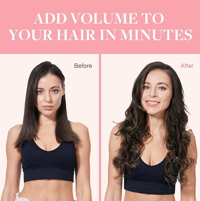 GOO GOO Clip in Hair Extensions Real Human Hair, Remy Human Hair Extensions Clip ins for Women, Natural Human Hair, 26inch 180g 7Pcs, #2A Light Brown