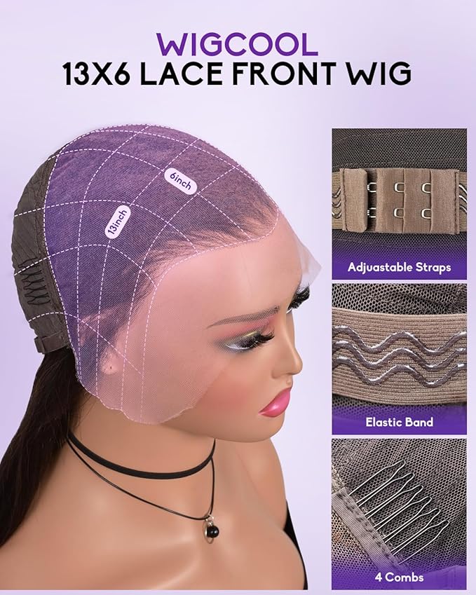 13x6 Lace Front Wigs Human Hair 180 Density Straight Transparent Lace Front Wigs Human Hair Pre Plucked Wigs for Women Glueless Wigs No Synthetic Blend Triple Lifespan 3X 26inch