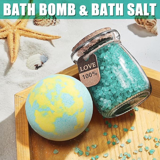 Birthday Gifts for Women Friendship, Ocean Relaxing Spa Gifts Basket for Women Self Care Gifts, Thank You Gifts Bath Set Christmas Gifts for Mom Her Best Friend Wife Sister Coworker Nurse Teacher