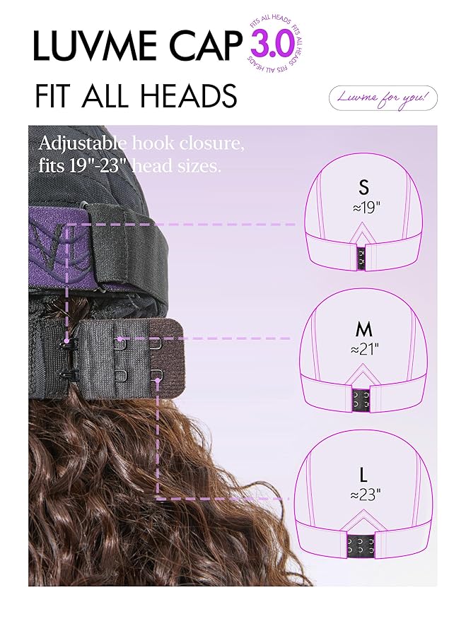 LUVME HAIR 7x6 HD Lace All-Day Comfort Wig PartingMax Lace Wigs Water Wave Curly Lace Front Wigs Human Hair Pre Cut Plucked Lace Frontal Glueless 22 Inches Hlighlight Color
