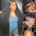 36 Inch Deep Wave Lace Front Wigs Human Hair HD Frontal Deep Wave Wig Human Hair Lace Front Wigs Human Hair Wigs For Women Wet And Wavy Glueless Wigs Human Hair Deep Curly Wig 200 Density