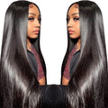 13x6 Lace Front Wigs Human Hair for Women 180 Density 32 Inch Straight Lace Front Wigs HD Transparent Frontal Wigs Human Hair Lace Front Wigs Pre Plucked with Baby Hair Glueless Wigs