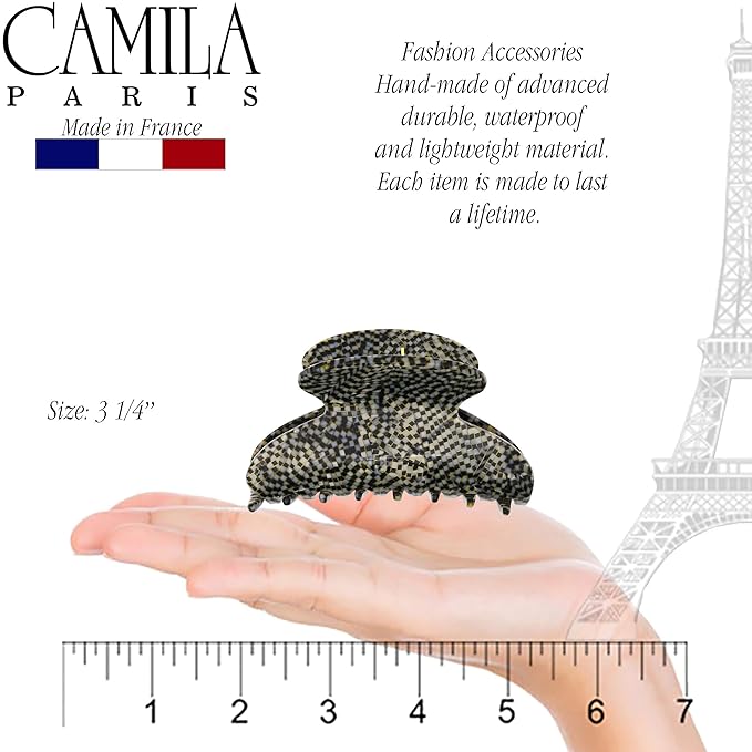 Camila Paris CP3059 French Hair Clip for Women, Opera, for Thick Hair for Long Curly Wavy Hair, Girls Hair Claw Clips Jaw, Styling Hair Accessories for Women, Strong Hold No Slip Grip, Made in France