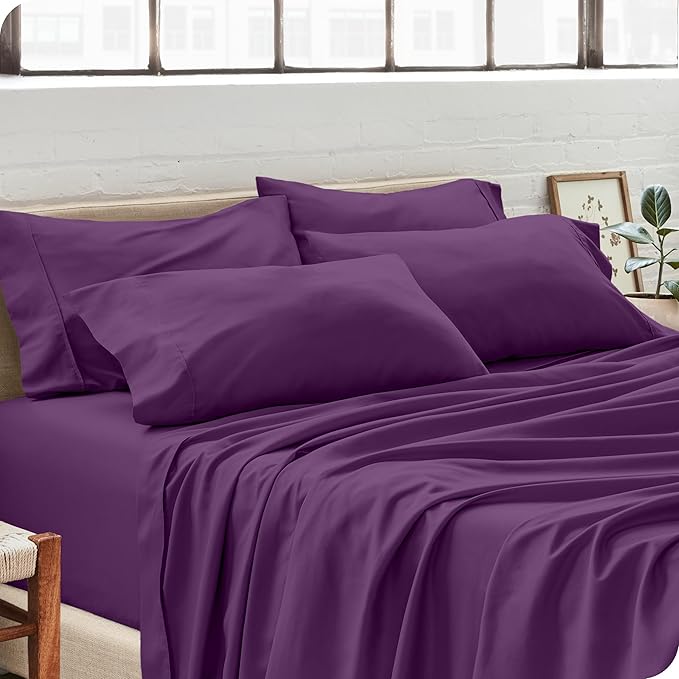 Bare Home Microfiber Plum King Pillowcases - 4 Pack, 20x40