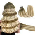 GOO GOO Clip in Hair Extensions Real Human Hair, Remy Human Hair Extensions Clip ins for Women, Natural Human Hair, 22inch 150g 7Pcs, 5A/90/16F Bahamian Balayage