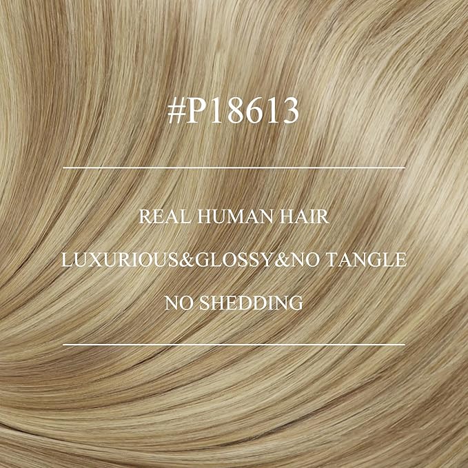 YoungSee Nano Ring Hair Extensions Human Hair Blonde Nano Beads Hair Extensions Warm Ash Blonde Highlights Bleach Blond Nano-Ring Hair Extension 24 Inch Nano-Link Human Hair Extension Long 1g/s 50g