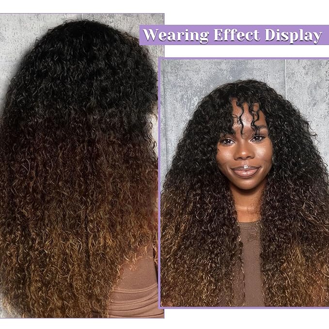 T1B/2/30 Ombre Water Wave 5x5 Lace Closure 100% Real Human Hair 14 Inch Chestnut Brown Ombre Water Wave Transparent Lace Closure