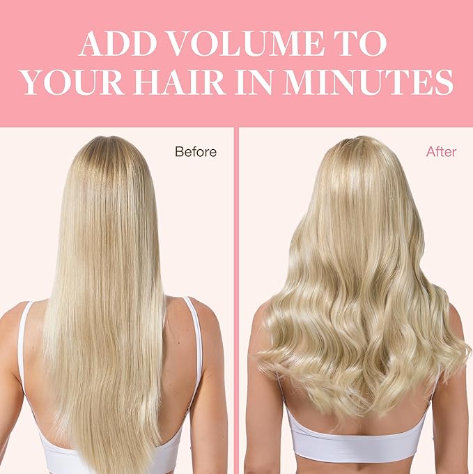 GOO GOO Clip in Hair Extensions Real Human Hair, Remy Human Hair Extensions Clip ins for Women, Natural Human Hair, 20inch 120g 7Pcs, 60A Platinum Blonde