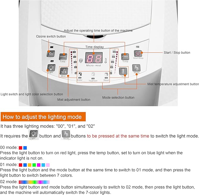 Elitzia Hair Steamer Micro Mist Aroma Steam Mister Hooded 4 Color Light Hair Care Professional for Natural Black Hair Use Shampoo Bowl Hair Wash Recline Chair Black Color with UV Protect Coat ET19290