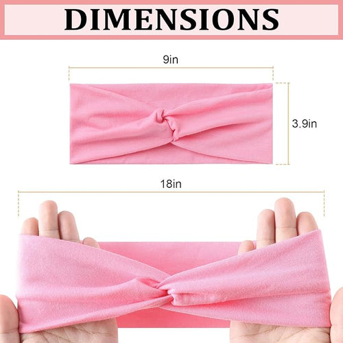 12 Pcs Stretchy Sport Headbands for Women,Absorbed Sport Headband Soft Twist Knotted Headbands for Yoga, Workout Daily Life