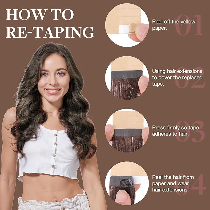 GOO GOO Tape in Hair Extensions Human Hair, 1B/19/1B Natural Black to Light Blonde, 24inch 30g 10pcs, Skin Weft Seamless Invisible, Silky Straight with Thick Ends, Remy Human Hair