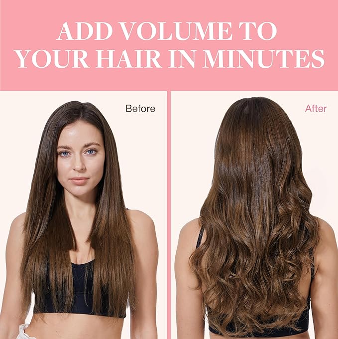 GOO GOO Clip in Hair Extensions Real Human Hair, Remy Human Hair Extensions Clip ins for Women, Natural Human Hair, 24inch 120g 7Pcs, 4A Chocolate Brown