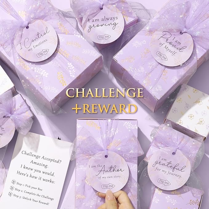 Christmas Gifts for Women & Teenage Girls, 10 Day Self Love Challenge to Unlock 10 Wrapped Spa Gift Baskets, Tween Teen Girl Trendy Stuff Bath Shower Sets Self Care Birthday Gifts Stocking Stuffers
