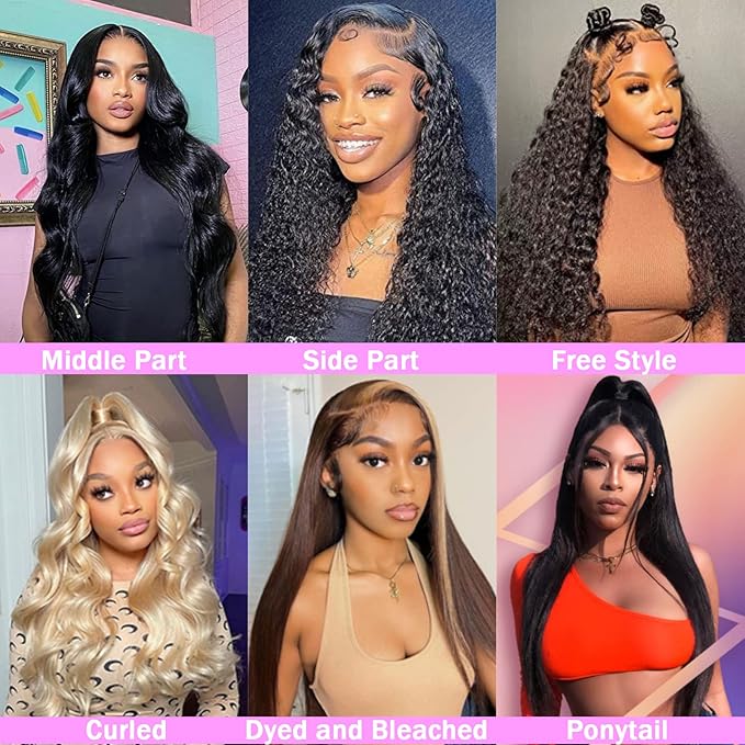 13x6 Lace Front Wigs Human Hair for Women 180 Density 32 Inch Straight Lace Front Wigs HD Transparent Frontal Wigs Human Hair Lace Front Wigs Pre Plucked with Baby Hair Glueless Wigs