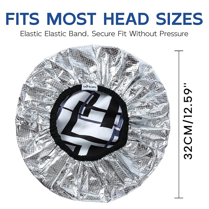 Years calm Shower Cap for Men, Waterproof & Heat-Retaining Hair Treatment Cap – Reusable Men’s Shower Cap with Foil Lining, Elastic Band, for Steam Care, Hair Mask & Oil Conditioning