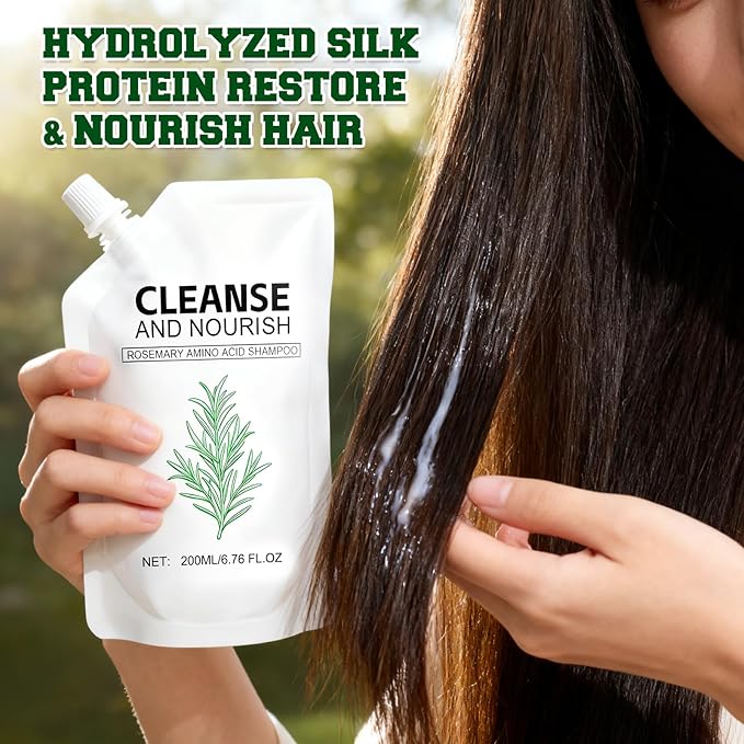 Rosemary Amino Acid Shampoo,Hair Growth Shampoo for Thinning Hair Women and Men Hair Loss,Rosemary Shampoos,Controls Oily,Strengthen Scalp with Natural formula 6.76 fl.oz- 2 Packs (200ML)