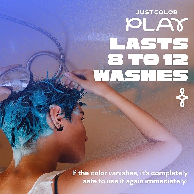 Just Color Hair Dye Spray | Semi-Permanent | 10-Minute Process | Custom Color Options | Carbon Grey Hair Dye | Leave in Conditioner | Ammonia & PPD Free | Lasts 8-12 Washes | Pack of 2